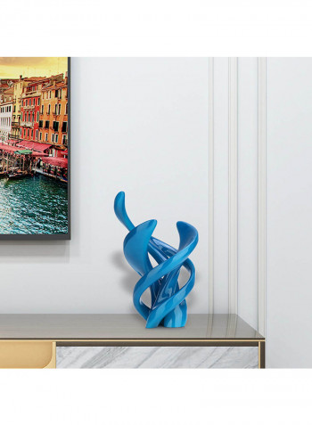 Abstract Iron Casting Sculpture Blue 40x28x30centimeter