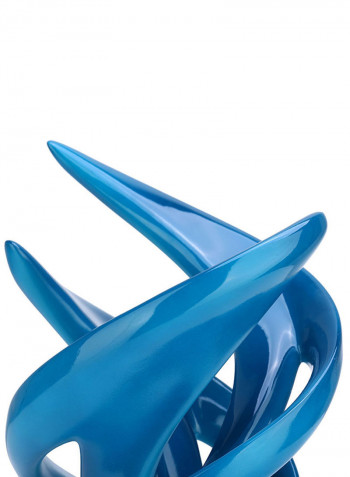 Abstract Iron Casting Sculpture Blue 40x28x30centimeter