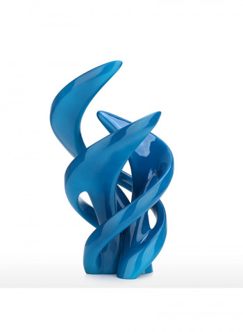 Abstract Iron Casting Sculpture Blue 40x28x30centimeter