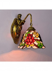 Grape Beauty Retro Stained Glass Wall Lamp Multicolour
