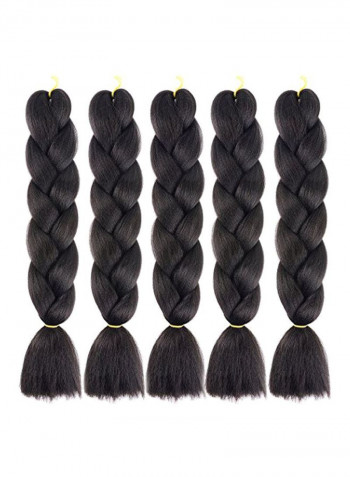 Pack Of 4 Hair Braiding Extensions Black 24inch