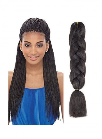Pack Of 4 Hair Braiding Extensions Black 24inch