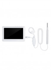 Ear Otoscope Endoscope Borescope 3.9mm Inspection Camera With 6 Adjustable Led Lights 4.3inch LCD Dispaly HD Magnifier Visual Ear Cleaning Tool 16.5 x 9.5 x 4.0cm White