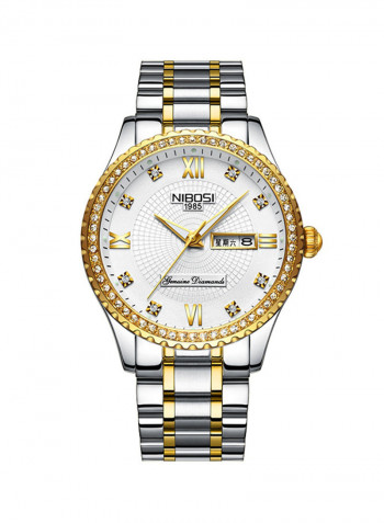 Men's Waterproof Stainless Steel Calendar Display Analog Watch NNSB03708626