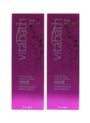 Plus For Dry Skin Moisturizing Bath And Shower Gelee 21 Ounces (2 Pack)