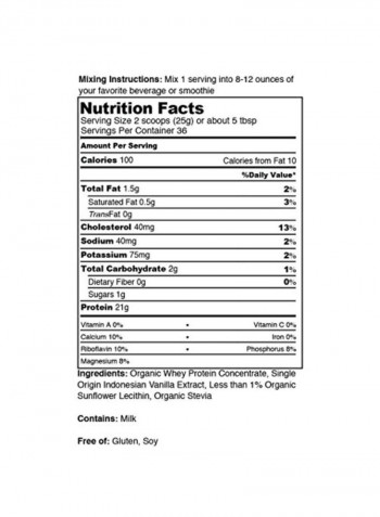 Whey Protein Powder - Vanilla