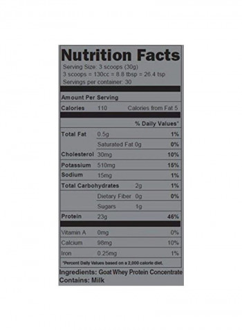 100% Premium Grass-Fed Goat Whey Protein Powder