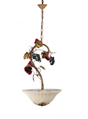 Fruit And Rose Chandelier Gold/White/Red 70x40centimeter