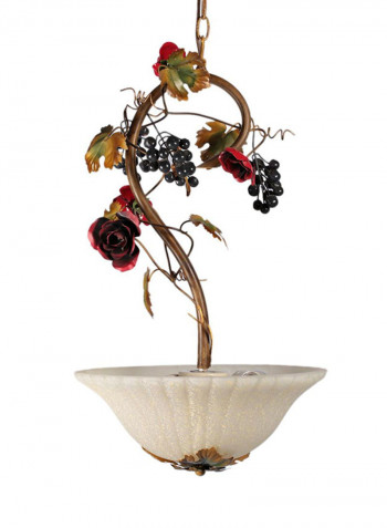 Fruit And Rose Chandelier Gold/White/Red 70x40centimeter