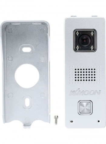 Doorbell Intercom System With Monitoring Camera Silver