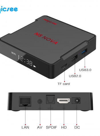 N5 Nova Smart Android TV Box LU-V5-562 Black