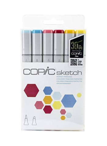 6-Piece Sketching Marker Set Perfext Primaries