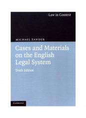 Cases And Materials On The English Legal System Paperback