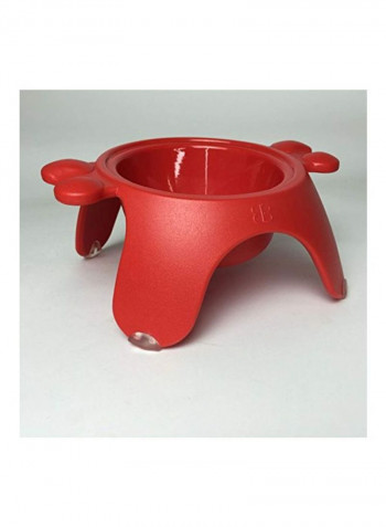 Yoga Raised Pet Bowl Red L