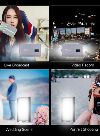 Manbily Portable RGB LED Video Light Grey