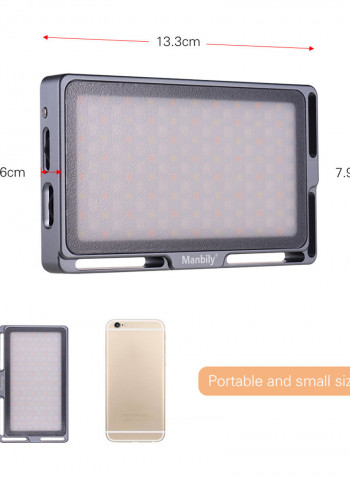 Manbily Portable RGB LED Video Light Grey
