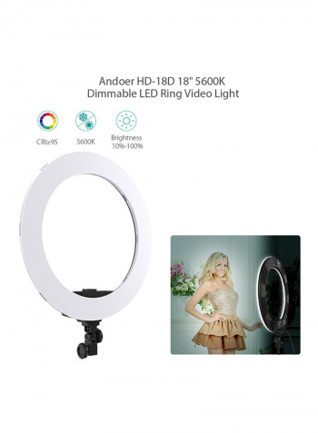 252-Piece LED Video Light Lamp Set 18inch White