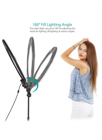 252-Piece LED Video Light Lamp Set 18inch White