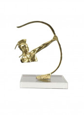 European Style Bow and Arrow knight Ornament White/Gold