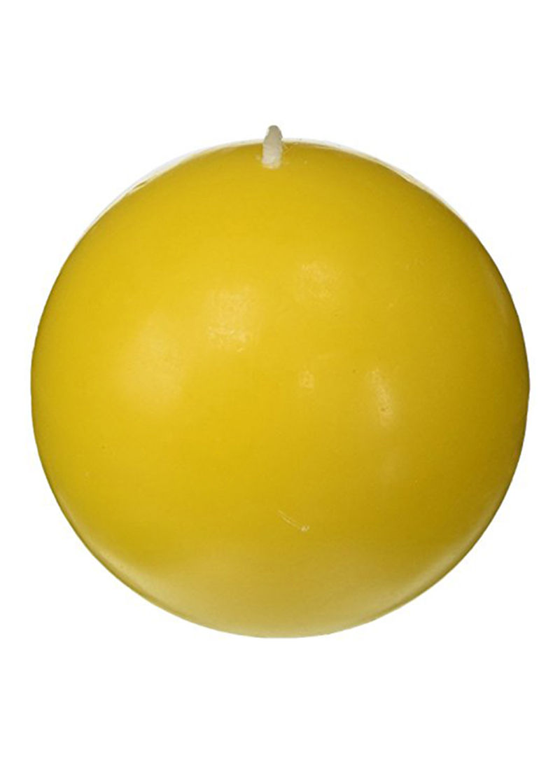 6-Piece Ball Candle Set Yellow