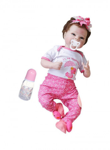 Reborn Lifelike Doll Set with T-shirt Trousers 49x14x23.5cm