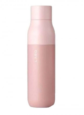 Self Cleaning USB Rechargeable Water Bottle Himalayan Pink 24.13 x 6.35cm