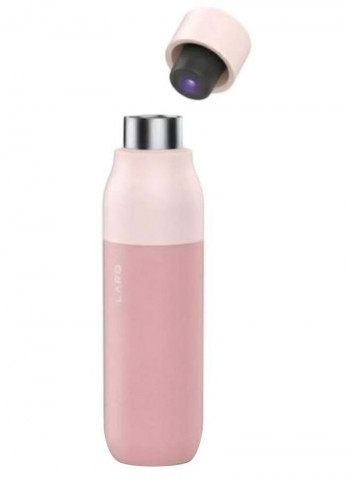 Self Cleaning USB Rechargeable Water Bottle Himalayan Pink 24.13 x 6.35cm