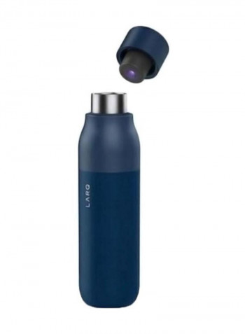 Self Cleaning USB Rechargeable Water Bottle Monaco Blue 9.6 x 2.7inch
