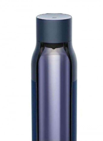 Self Cleaning USB Rechargeable Water Bottle Monaco Blue 9.6 x 2.7inch