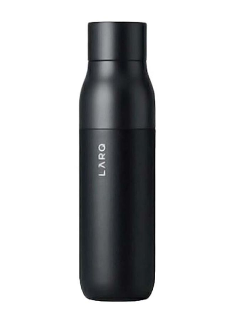 Self Cleaning USB Rechargeable Water Bottle Obsidian Black 9.6 x 2.7inch