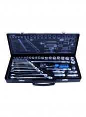 LICOTA 40 PCS 3/8"DR.SOCKET SET & WRENCH SET Silver/Black 23x13x5centimeter