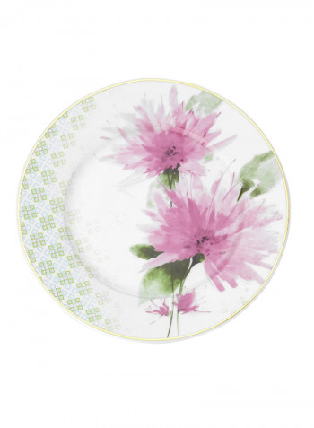 35-Piece Leonberg Porcelain Breakfast Set White/Green/Pink