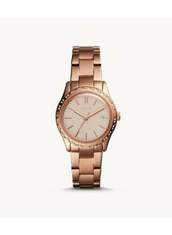 Women's Adalyn Three-Hand Rose-Tone Stainless Steel Strap Wrist Watch BQ3374