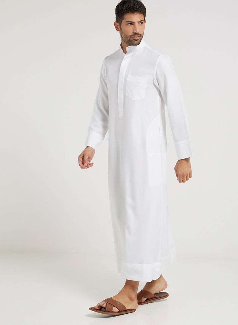 Kuwaiti Kandora Black Edition White