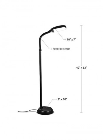 LED Floor Lamp Black 10.2x9x61inch