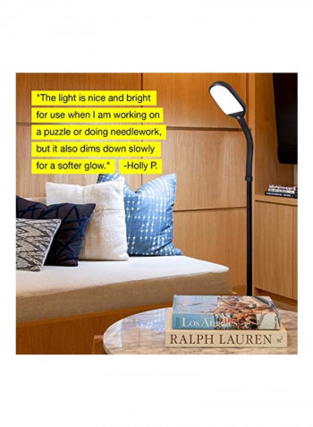 LED Floor Lamp Black 10.2x9x61inch