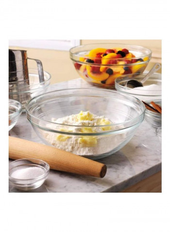 10-Piece Glass Bowl Set Clear 10.2x10.2x4inch