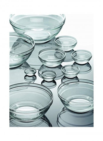 10-Piece Glass Bowl Set Clear 10.2x10.2x4inch
