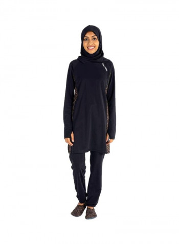 3-Piece Burkini Set Black Gold Minnie