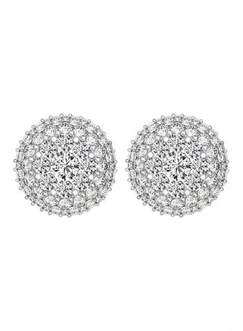 925 Sterling Silver Cubic Zirconia Studded Earring