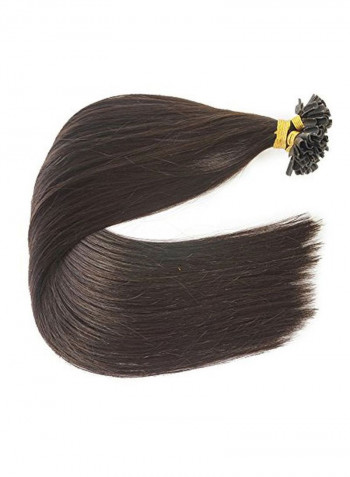 Straight Pre-Bonded Nail U Tip Keratin Hair Extensions Black 18inch