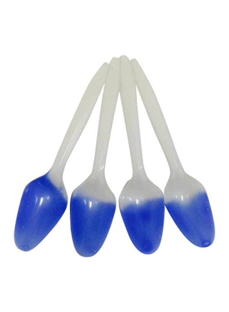 1000-Piece Colour Changing Spoon Set White/Blue 5inch