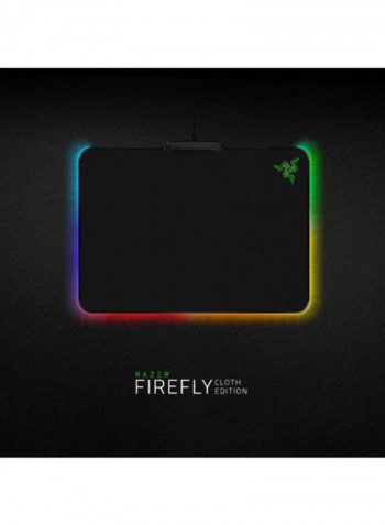 Firefly V2 Micro-Textured Surface Mouse Mat Black/Green