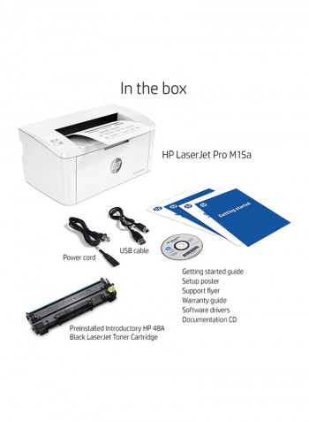 Pro M15A Laserjet Printer,W2G50A White