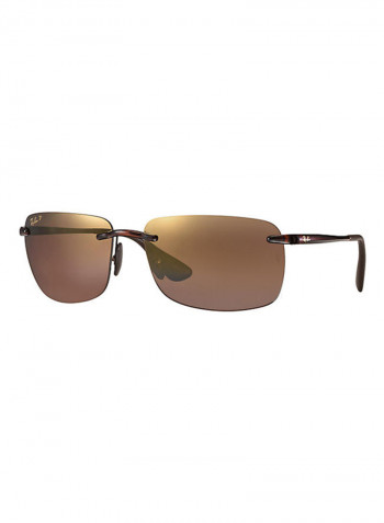 Men's Chromance Polarized Rectangular Sunglasses - Lens Size: 60 mm