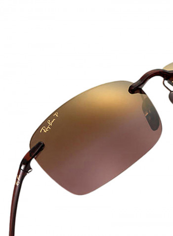 Men's Chromance Polarized Rectangular Sunglasses - Lens Size: 60 mm