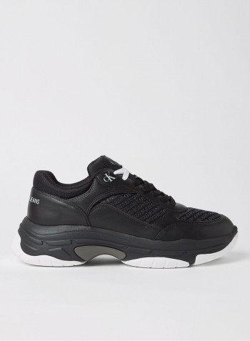 All-Over Logo Chunky Sneakers Black
