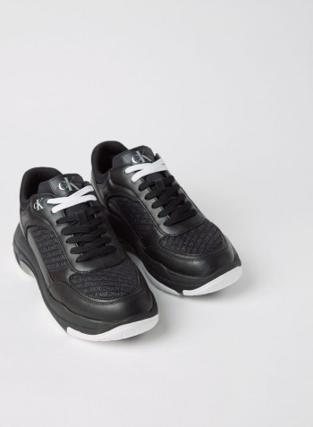 All-Over Logo Chunky Sneakers Black