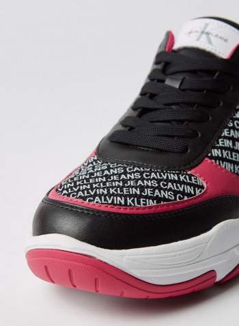 All-Over Logo Chunky Sneakers Black