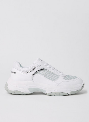All-Over Logo Chunky Sneakers Bright White